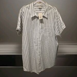 New With Tags Target A New Day White Stripe  DRESS/Z98XOX Sz XL